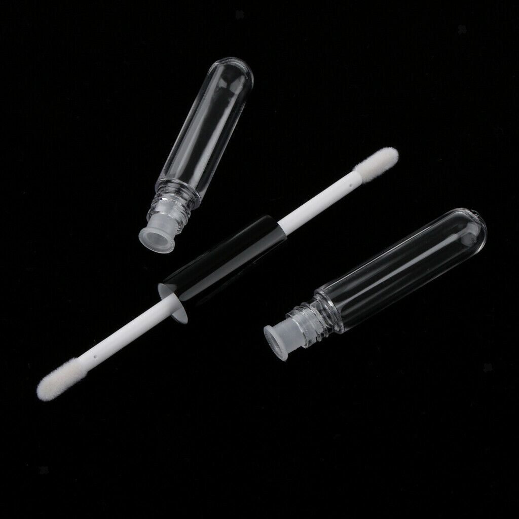 3 Pieces Dual-end Empty Lip Gloss Tube Container Lip Balm Bottle Makeup 4ml
