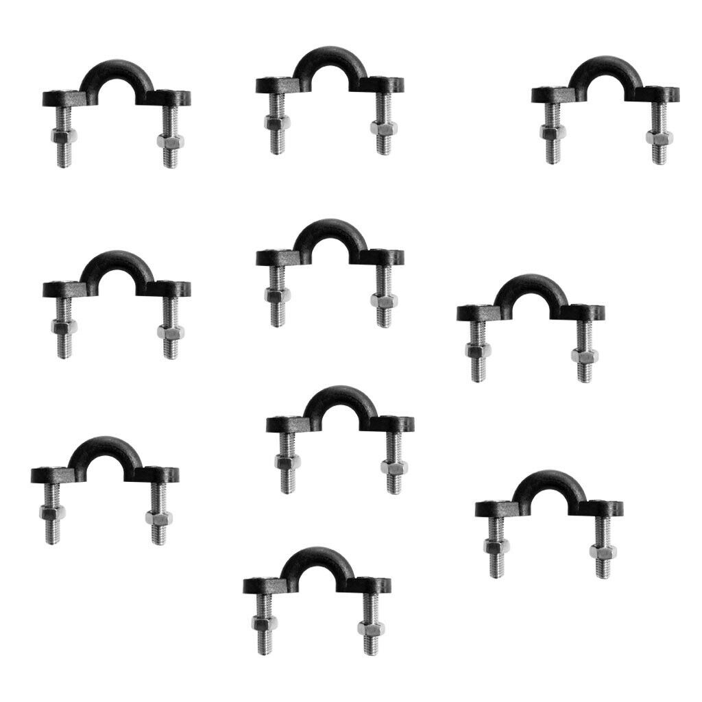 10 Pieces Kayak Boat Deck Loop Pad Eye with Screws Nuts Rigging Accessories