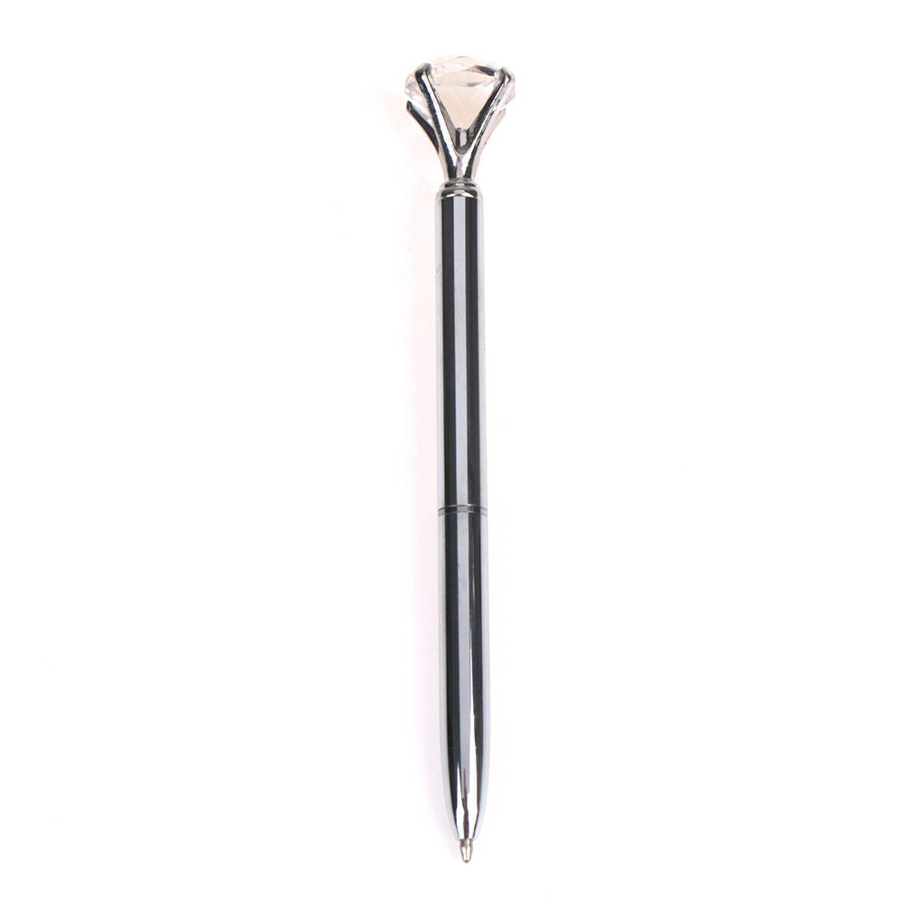4pcs/set Metal Diamond Head Crystal Ball Pen Creative Pen Office Stationery   Lt