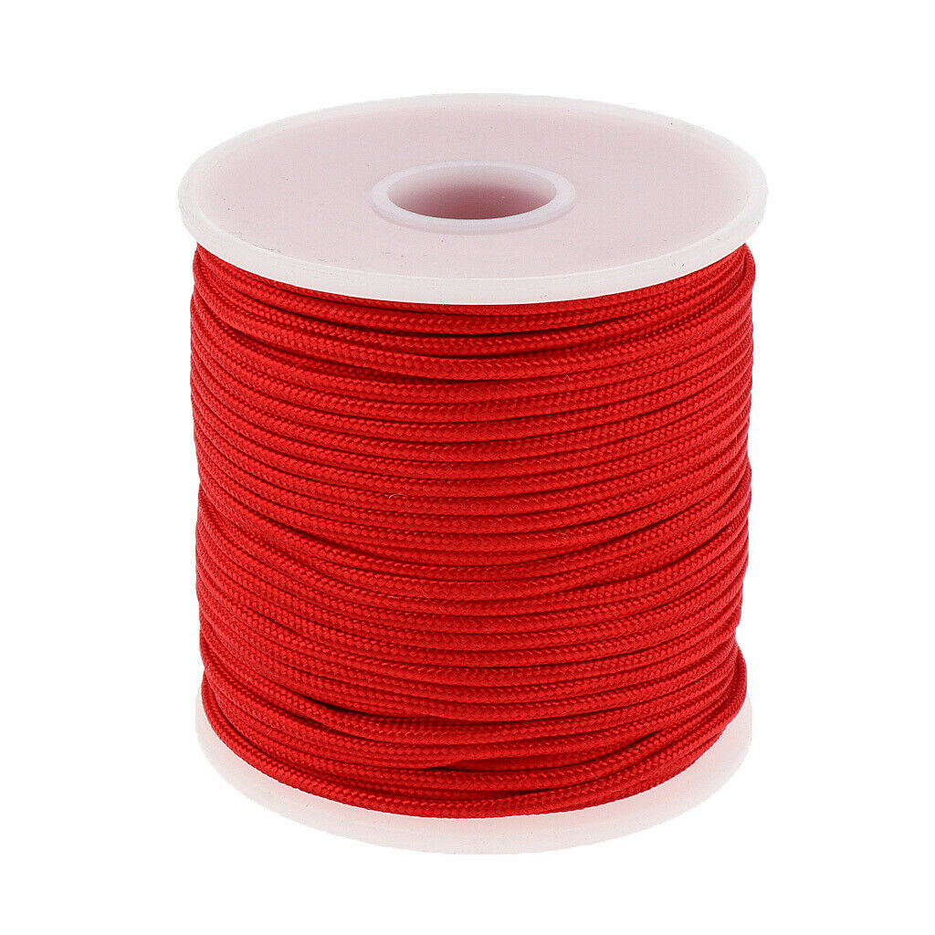 2X 2mm 50m Paracord Parachute Rope Cord Outdoor Camping Tent Accessories red