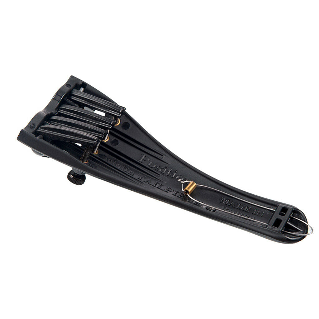 Violin Fiddle Adjustable Tailpiece W/ 4 Tuners for 4/4 Violin Replacement