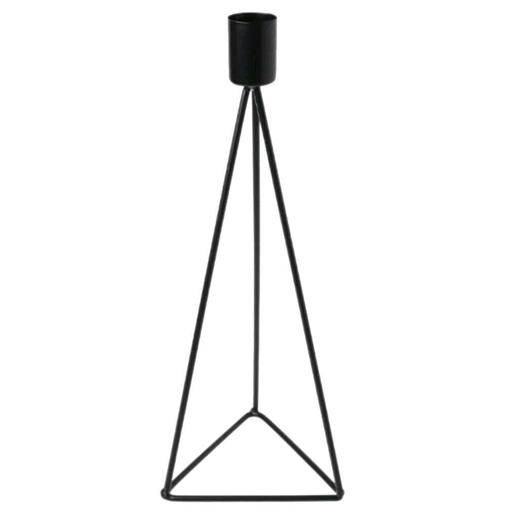 2 lot Geometry Iron Candlestick Candle Holder  Tea Light Holder f/ Decor