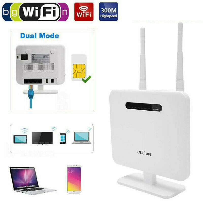 Unlocked 4G LTE CPE Wifi Router 300Mbps Wireless CPE & SIM Card SlotJCAUH SJ