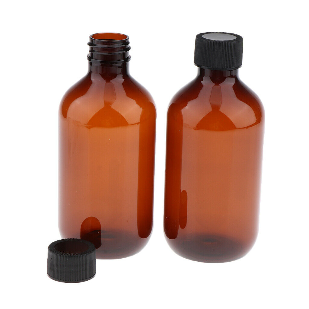 2Pcs Empty Lotion  Toner Bottles Shampoo Hair Conditioner Containers  Brown