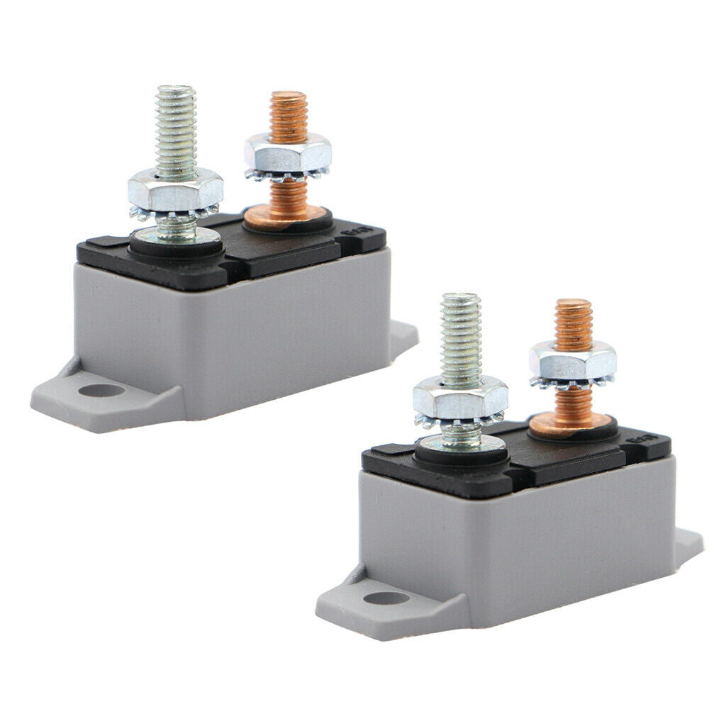 2Pcs Circuit Breaker Battery Fuse Automatic Reset Car Boat 30A 12V/24V