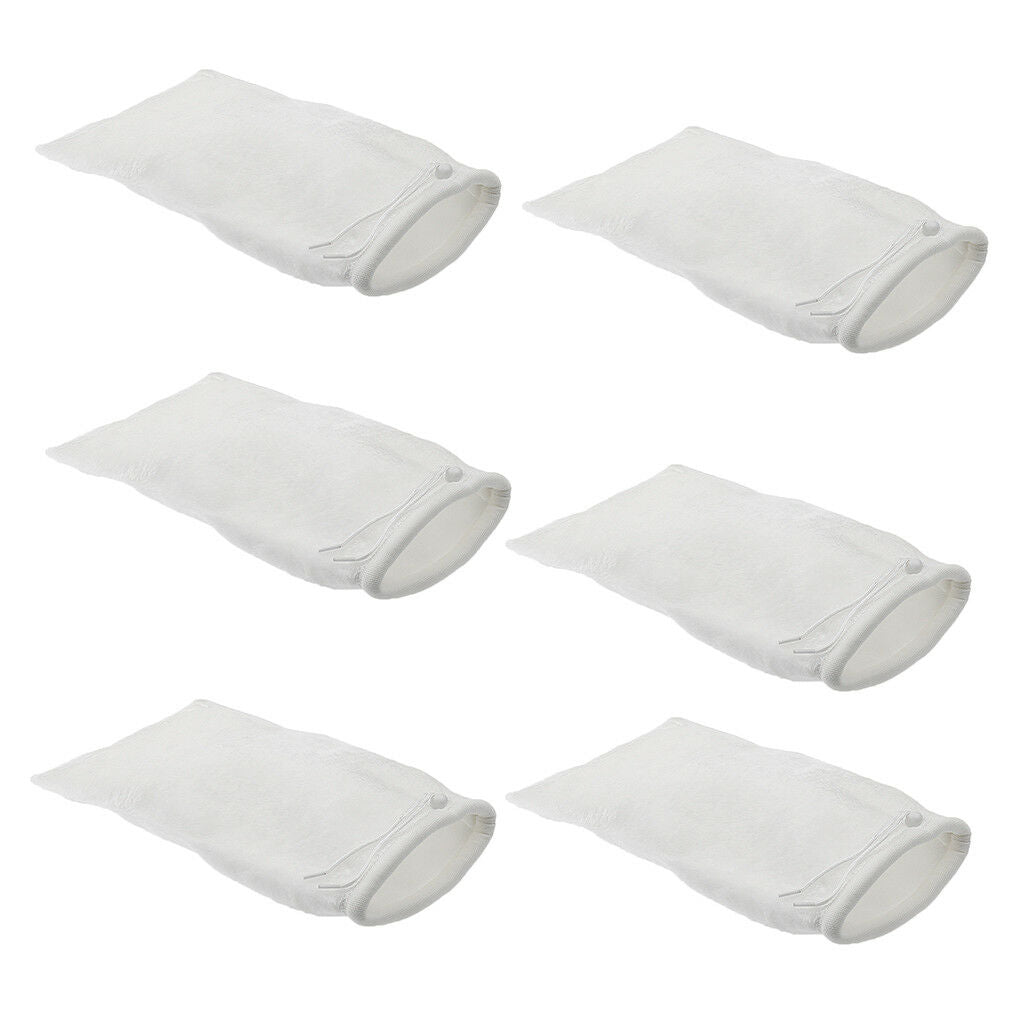 5pcs Filter Socks Aquarium Marine Sump Filter Bag with Adjustable Drawstring