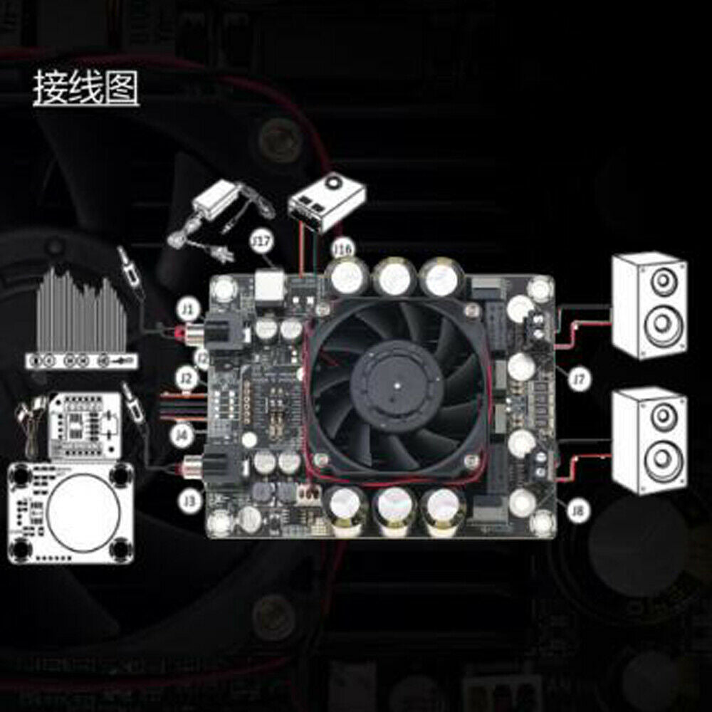 TAMP2x200w Dual-channel Class D Digital High-Power Amplifier Board HIFI Fever