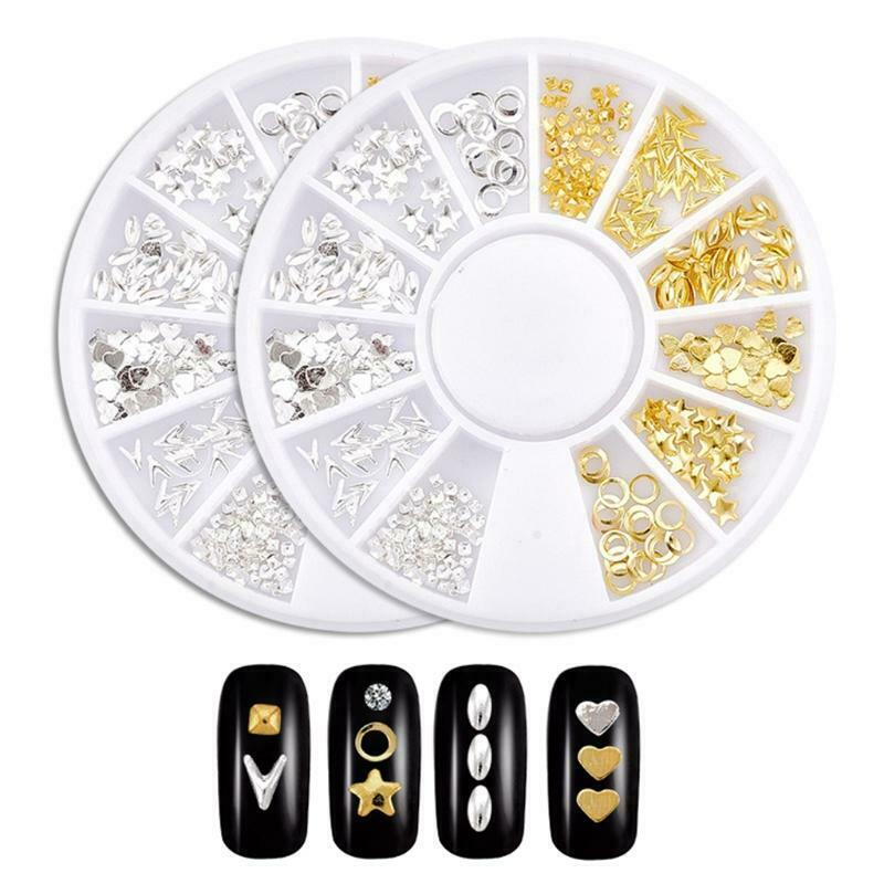 Nail Art Studs Star Ring Circle Heart Pattern Metal Sheet Nail Art Decorations