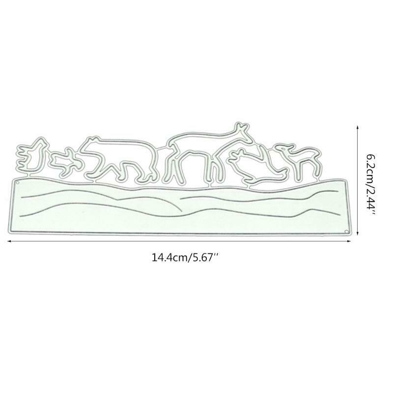 Polar Bears Metal Cutting Dies Scrapbooking Stencils DIY Paper Card Mold Decor
