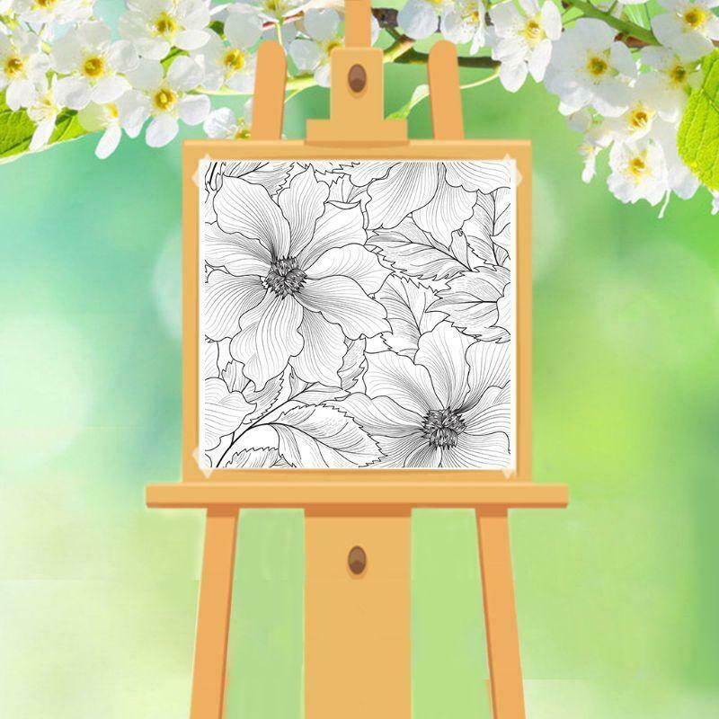 Flowers Background Silicone Clear Stamp Seal DIY Scrapbooking Embossing Album