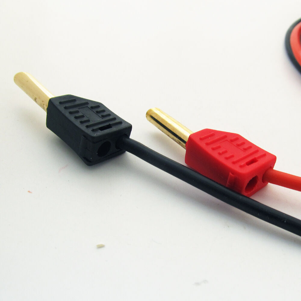 10pairs Dual Stackable Z-Type BFA 4mm Banana Plug Silicone Test Cable Red+Black