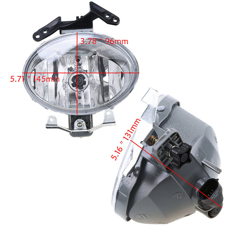 Pair For Hyundai Santa Fe 2007-2009 2008 Clear Lens Fog Lights Lamps Assembly