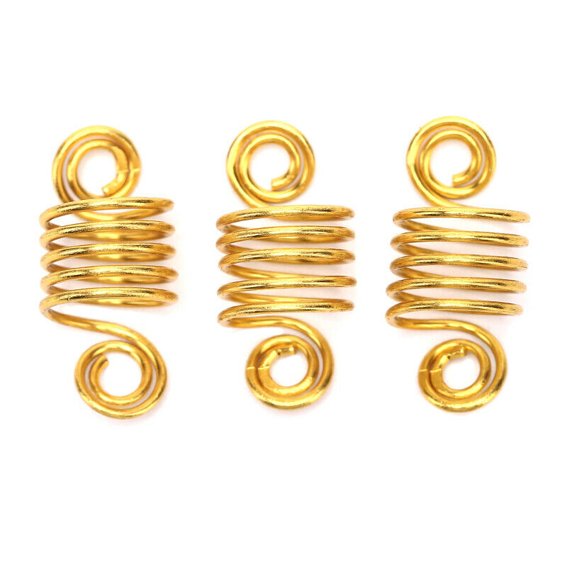 160pcs/set Hair Coil Dreadlocks Beads Cuffs Braiding Clips Twisted Braid .fJCDF
