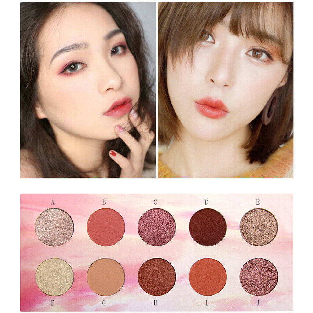 10 Colors Beauty Eyshadow Makeup Palette Matte & Shimmer Warm Wind Rose