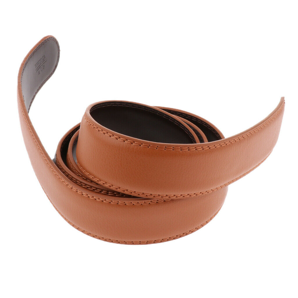 2Pcs Interchangeable Belt Leather Belt Leather Belt for Automatic Belt Buckle,