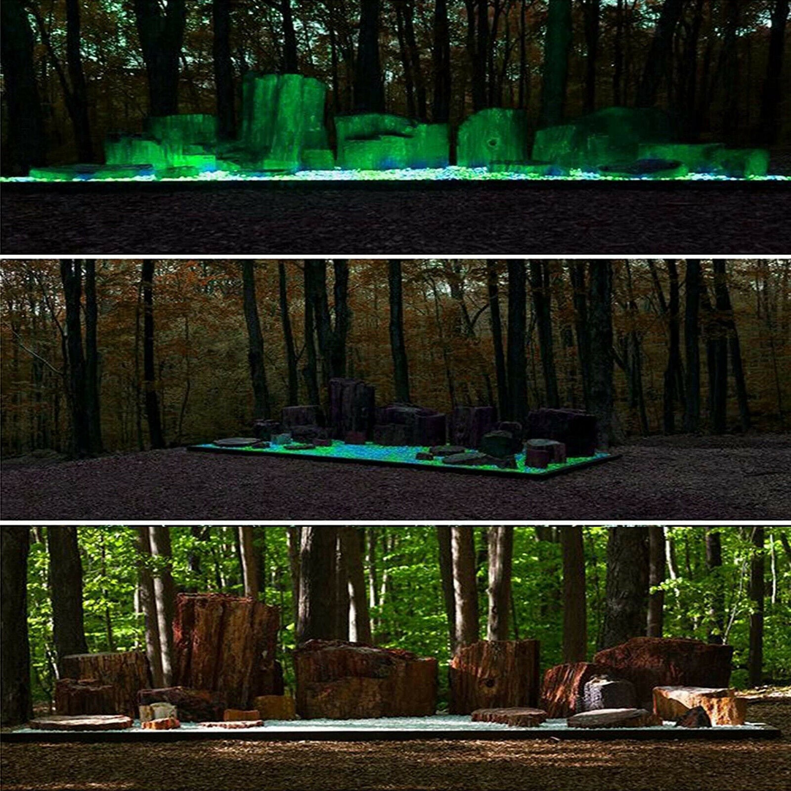 Glow in the Dark Pebbles Stone For Home Garden Walkway Fish Tank Aquariums
