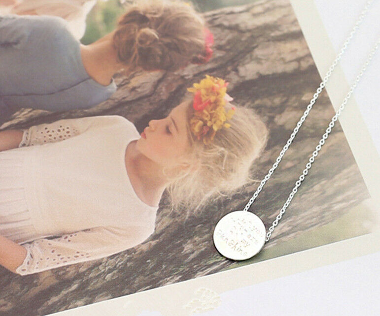 Fashion Charm Jewelry You are my sunshine Pendant Charm Best Friends Necklace