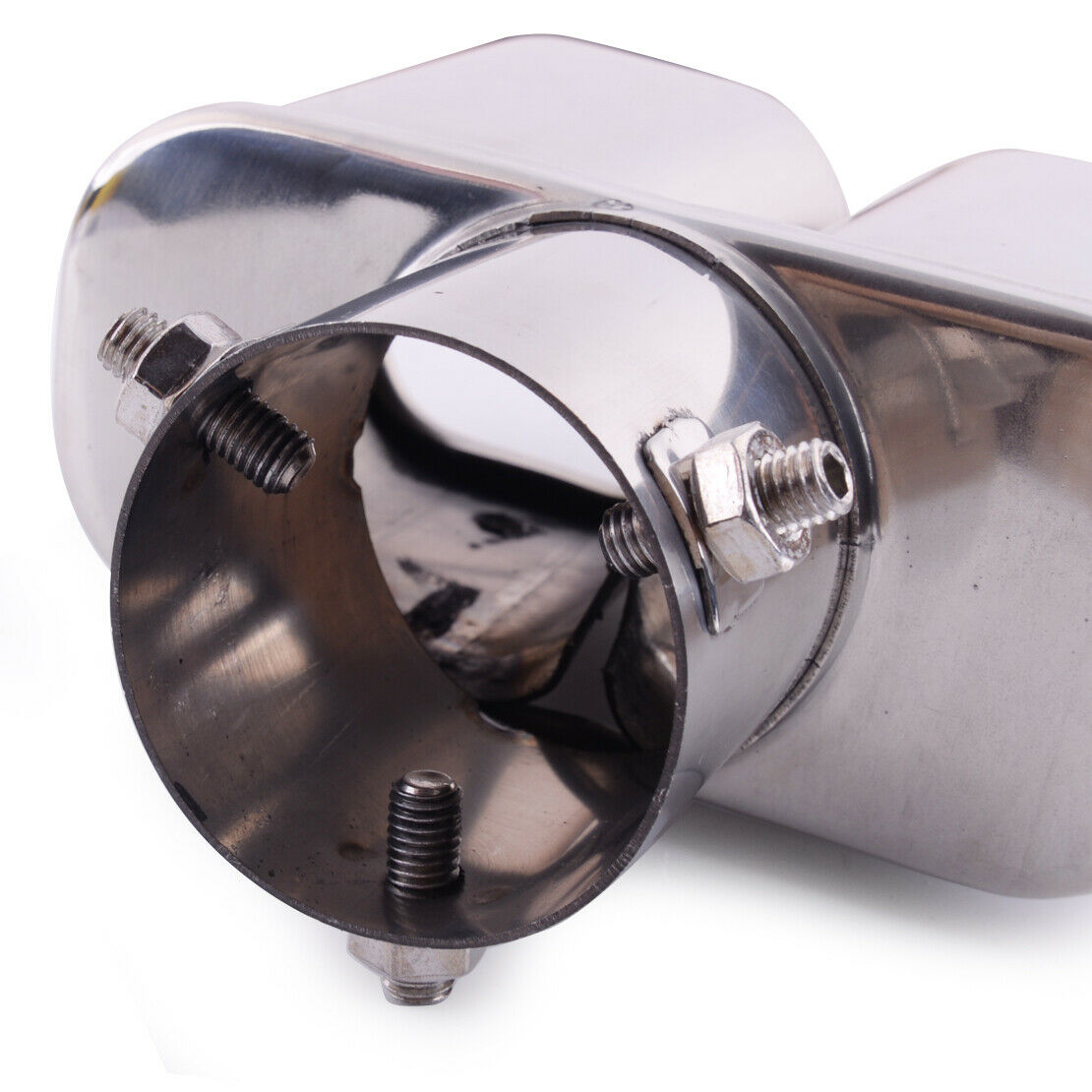 63 mm Stainless Steel Rear Dual Exhaust Pipe Tail Muffler Tip Throat Tailpipe
