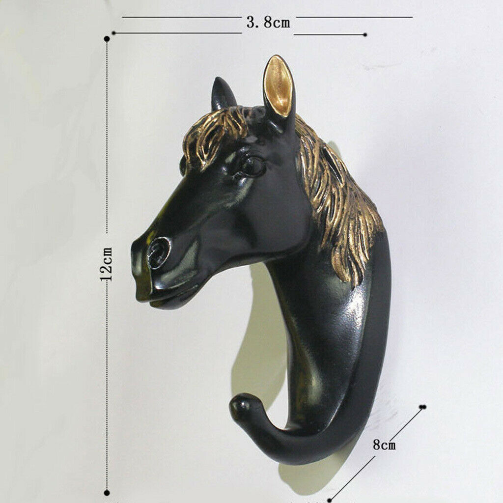 Wall Hook Animal Head Cloth Hanger for Living Room Bathroom Porch Horse