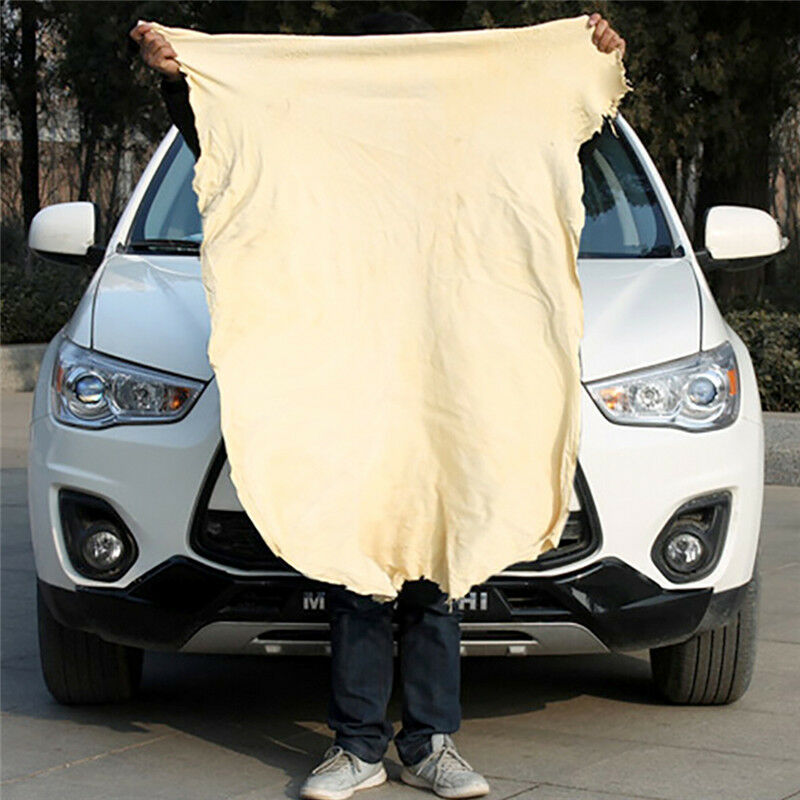 Natural Chamois Leather Car Cleaning Cloth Washing Absorbent Drying Towel Pop