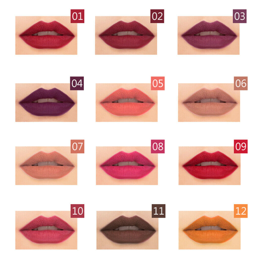 12 Colors Lip Pencils, Lip Pencils, Lip Liner with Lid, Long-lasting Matt