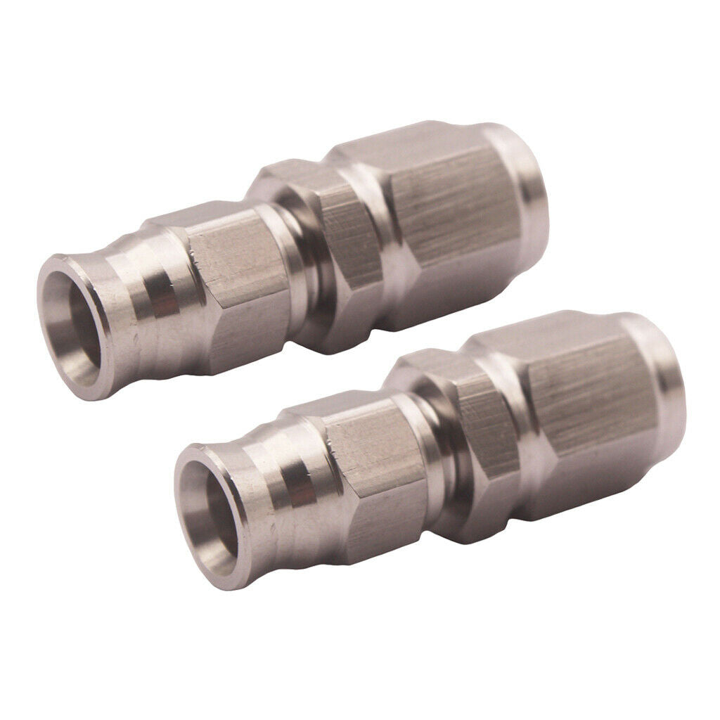 2Pcs Straight 3AN Brake Line Hose End Fitting for PTFE 304 SS Steel M10x1.0