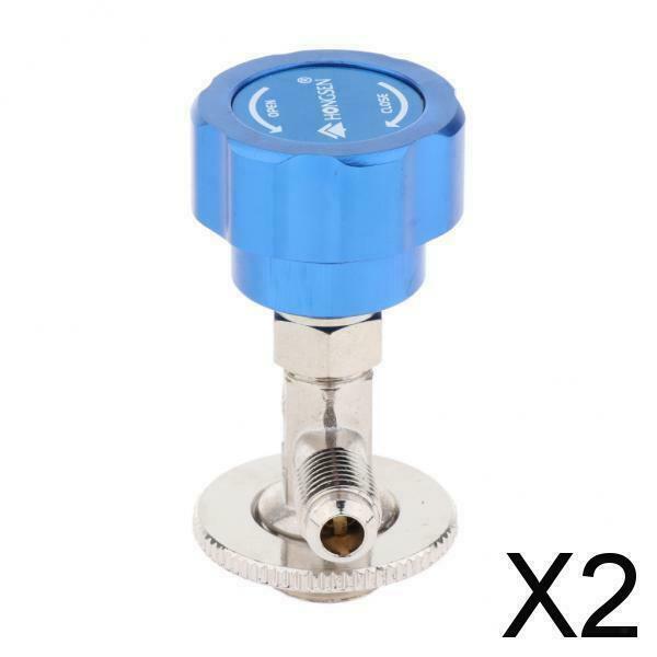 2X Can Dispensing Refrigerant Tap 1/4in ACME Thread Bottle Opener for R22 R600a