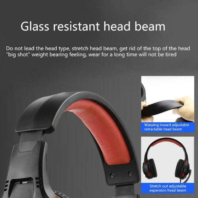 Noise Cancelling Game Earphone Over Ear Headphones LED Lights Soft Earmuffs
