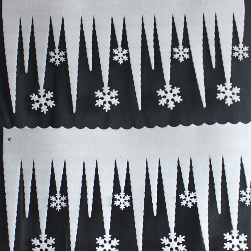 White Snowflake Ice Strip Xmas Christmas Decoration Ornament Festival Part.l8