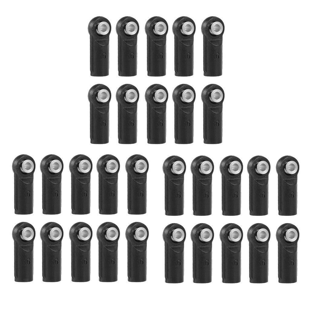 30 Pieces M4 Rod End Balls Joint Head Set for 1/10 Remote Control Car Accs