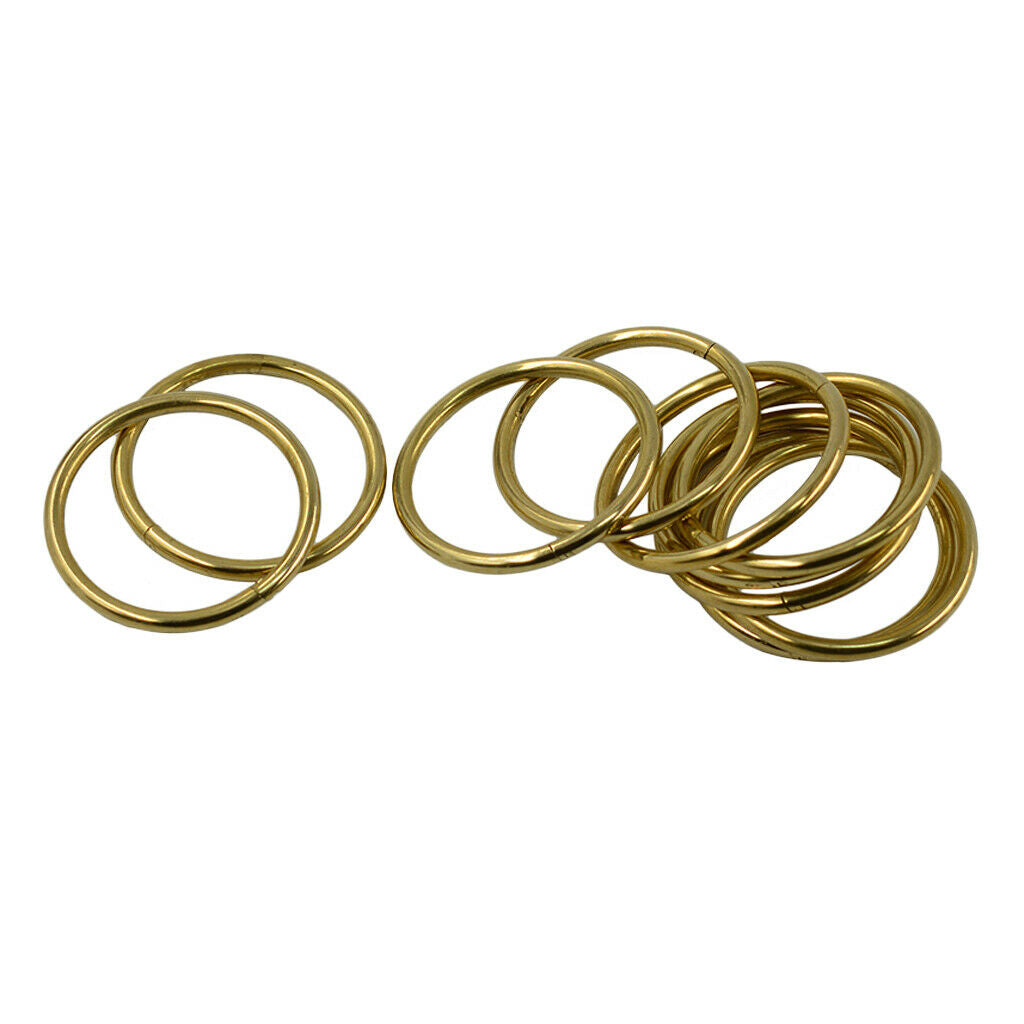 10pcs Brass Auto Lock Key Rings Keyring Loop Hoop Ring Findings 40mm