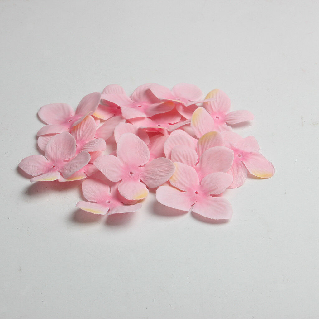 200pcs Pink Silk Artificial Hydrangea Flower Petals for DIY Craft Decor