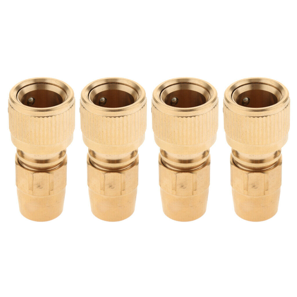 4Pack Brass Garden Expandable Hose Repair Adaptor Joint Male Pipe Nozzle