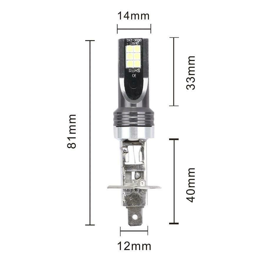 2Pcs Xenon White H1 Car Headlight/Fog Light Bulbs Driving DRL Lamp 110W 6000K