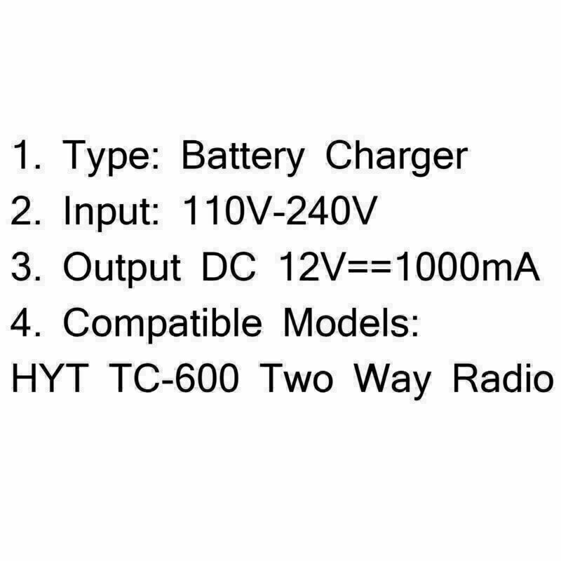 1Pcs Battery Charger For HYT TC-600 Two Way Radio Walkie Talkie with Adaptor CN