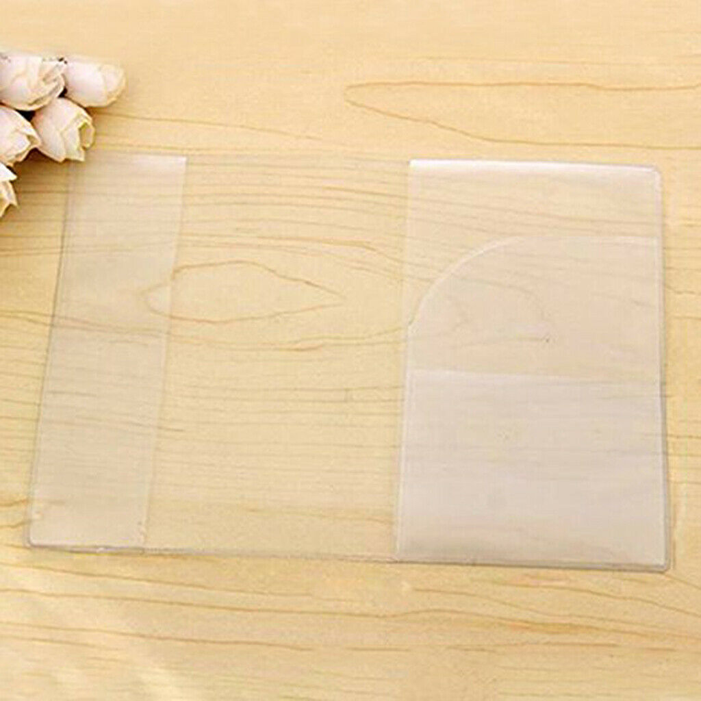 3Pieces Waterproof Passport Cover Plastic ID Card Protector Case Clear