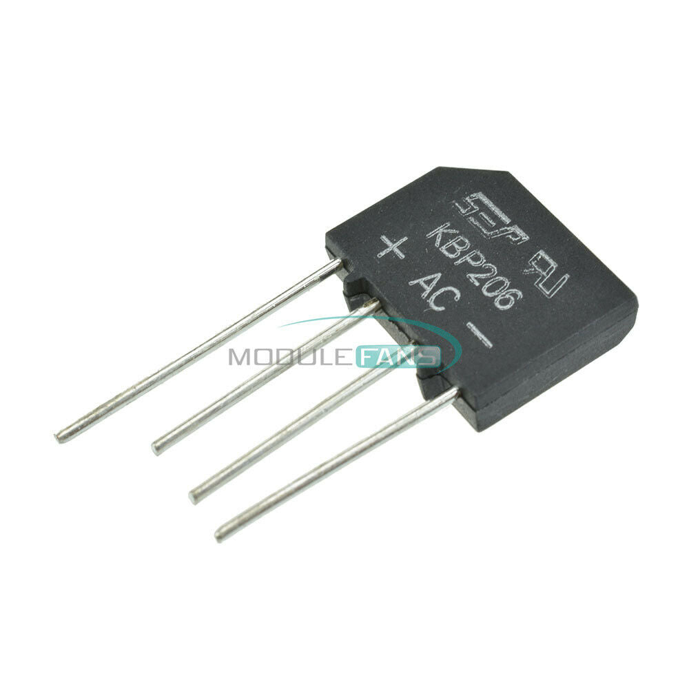 10PCS KBP206 KBP206G Single Phase 2.0 AMPS Glass Passivated Bridge Rectifiers IC