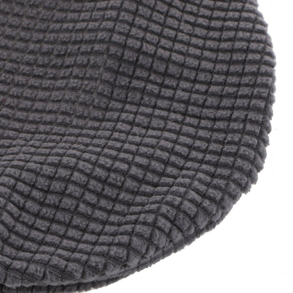 4X Stretchy Round Bar Stool Cover Chair Seat Cushion Fits 30-38cm Deep Grey