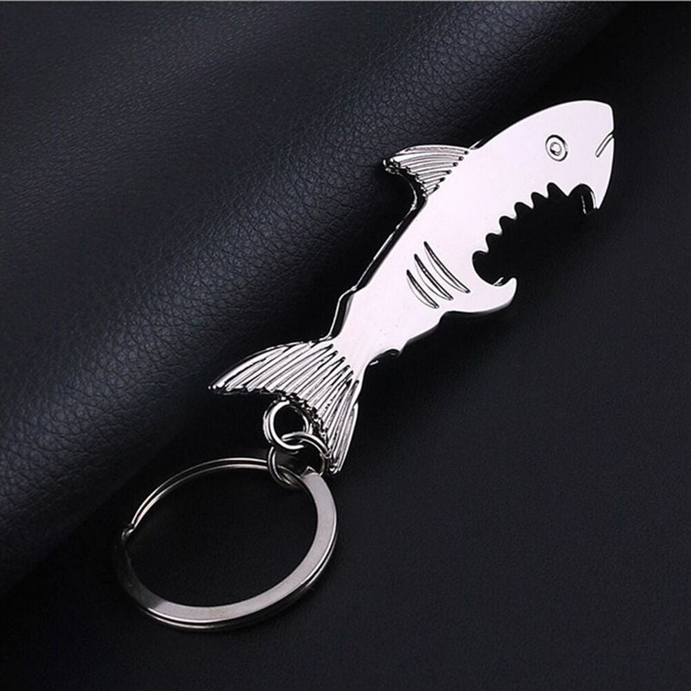 Hot Metal Big Shark Beer Bottle Opener Keychain Keyring Keyfob Creative Gi.l8