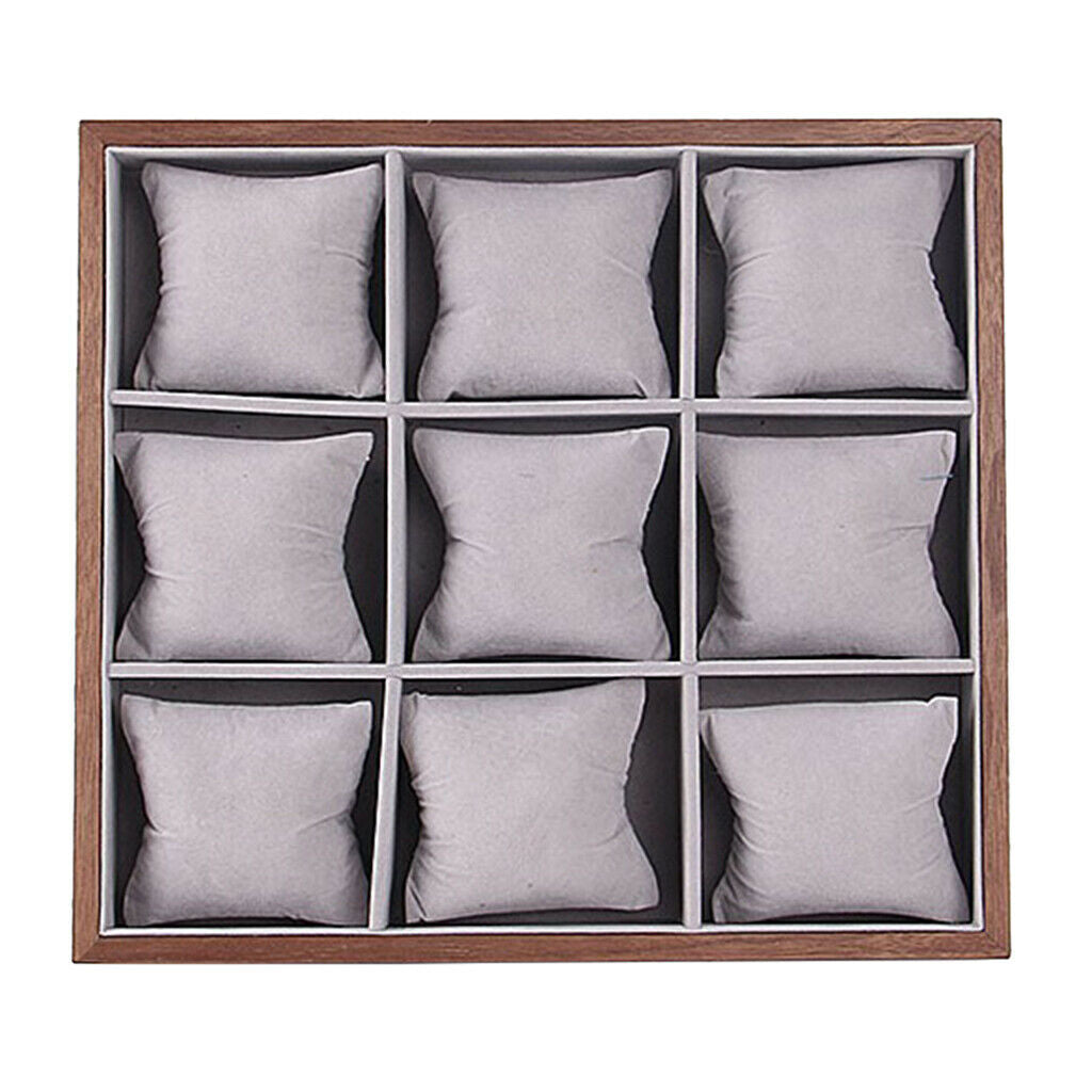 2x 9/12Slots Multi-Purpose Jewelry Box Bangles Rings Storage Showcase Case