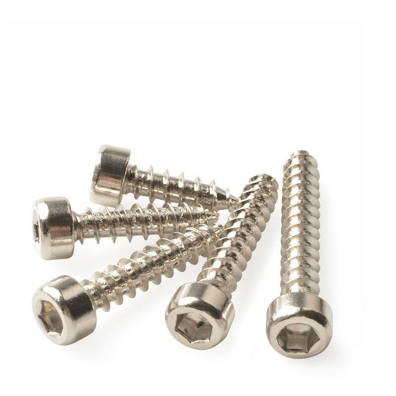 40Pcs M2 Hex Socket Cap Self Tapping Screws Kit-Grade 8 Ni-Plated | L5~10mm