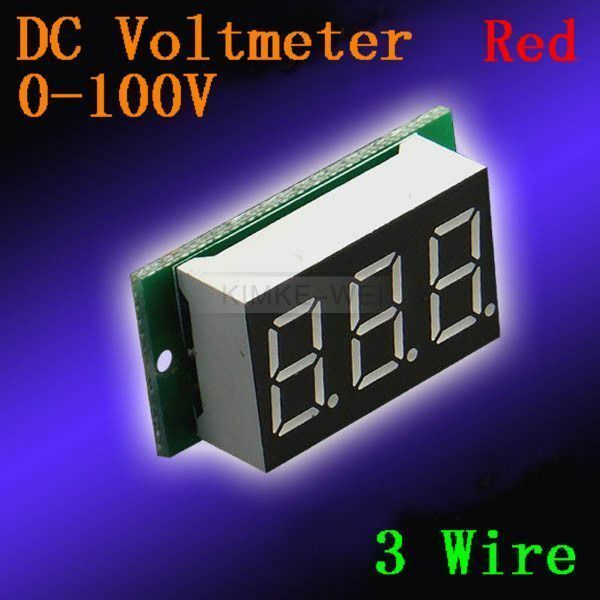 DC 0-100V Red LED Digital Voltmeter Voltage Panel Meter