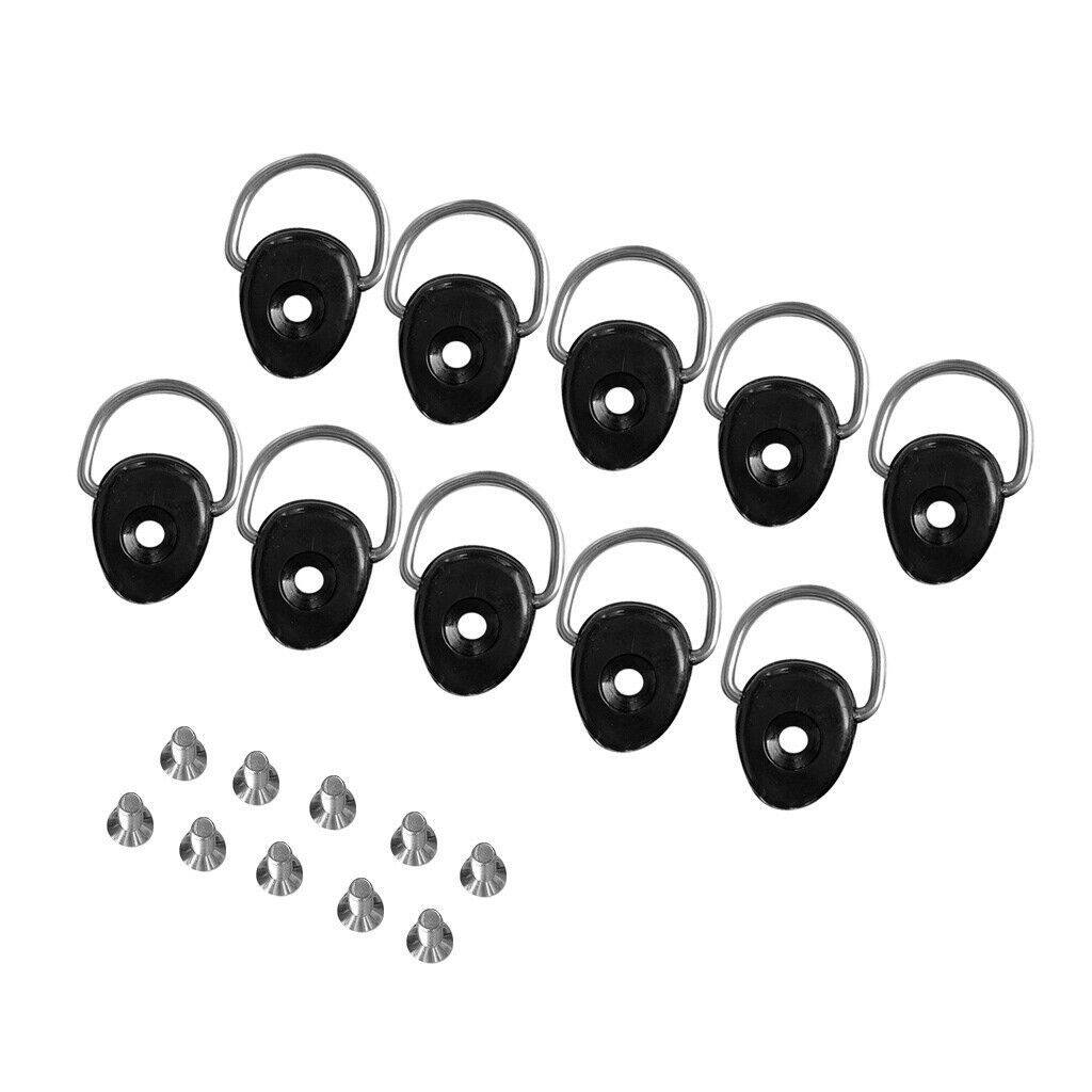 10 Pieces Kayak Canoe Boat Dinghy D Loop Tie Down  with Screw