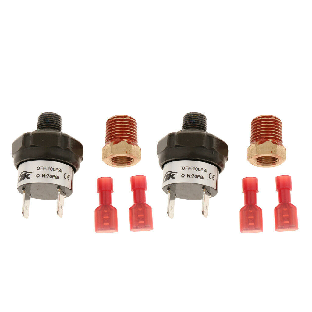 2pcs Heavy Duty Metal 70-100 PSI Air Pressure Control Switches Control Valve