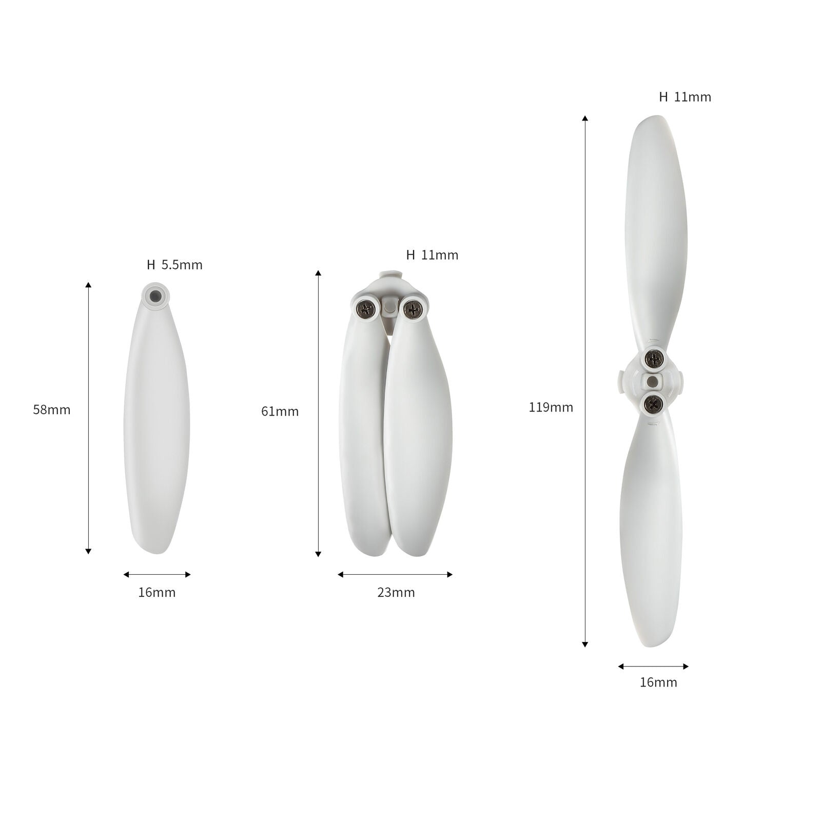 Foldable Propeller Quick Release Paddles For DJI Mavic Mini 2 Drone with Screws