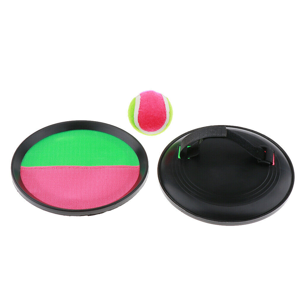 Toss & Catch Ball Game Set with 2 Disc Paddles and 1 Ball, Both great for Indoor