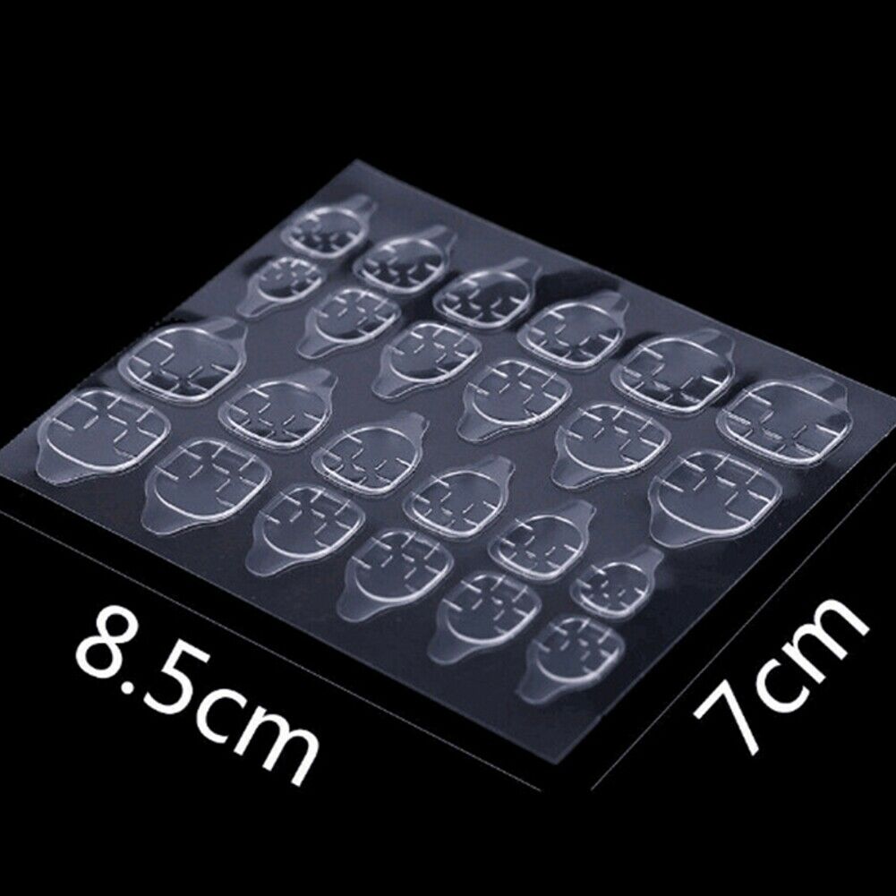 5 Sheet Jelly Nail Glue Patch Double Sided Adhesive Gel Super Sticky Clear Patch