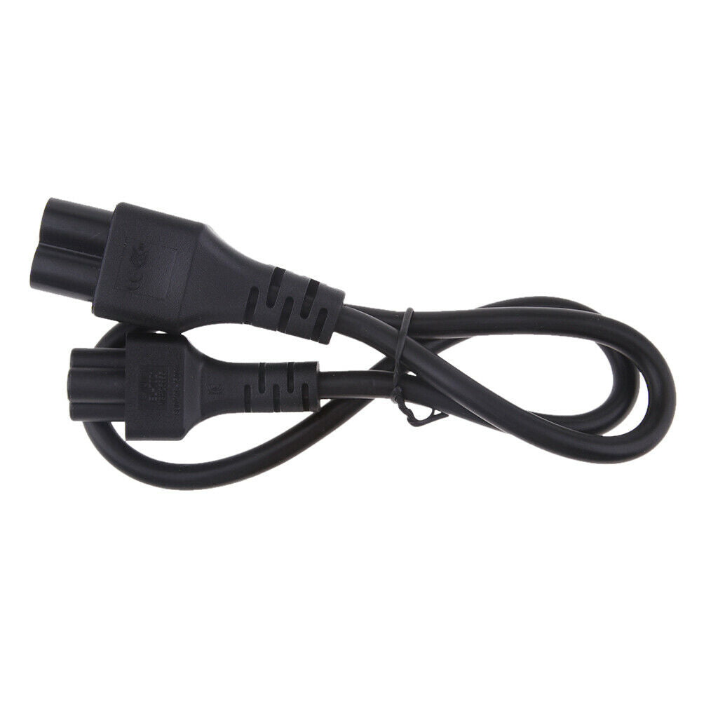 50cm IEC 320 Power Cable Female Micky to Clover Leaf Adapter Lead C5 to C6