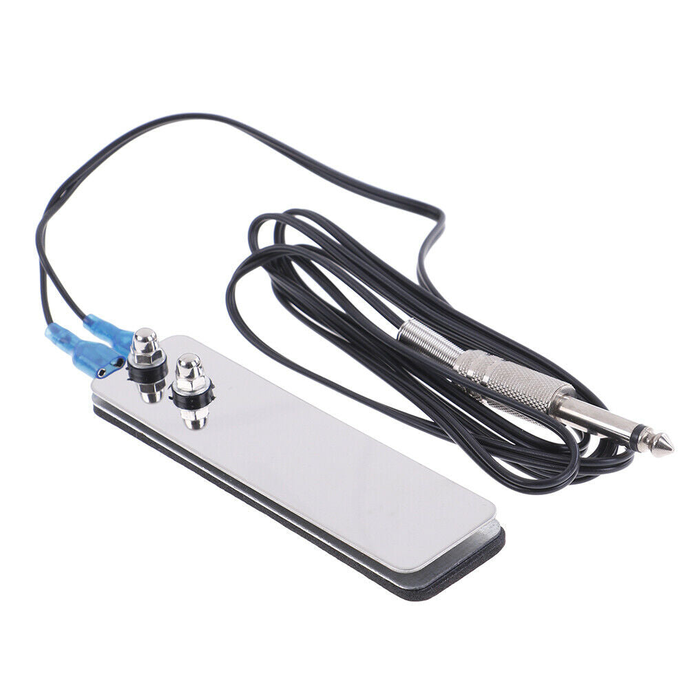 1X Black Line Tattoo Machine Power Supply Foot Pedal Switch Flat - Sil JR.l8