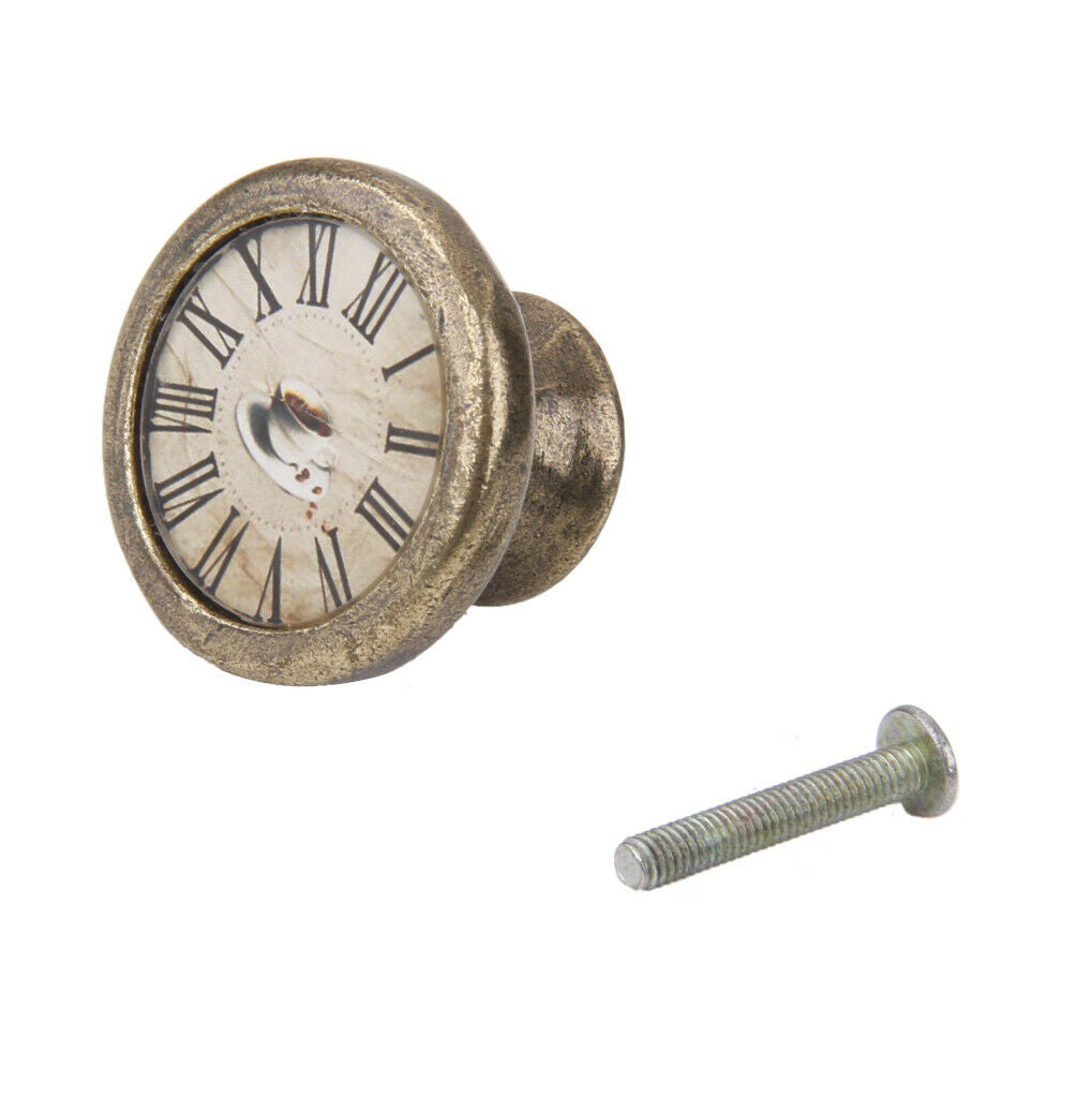 Brass Wardrobe Cabinet Pull Knob Zinc Alloy Furniture Hardware 36mm Dia 02 Decor